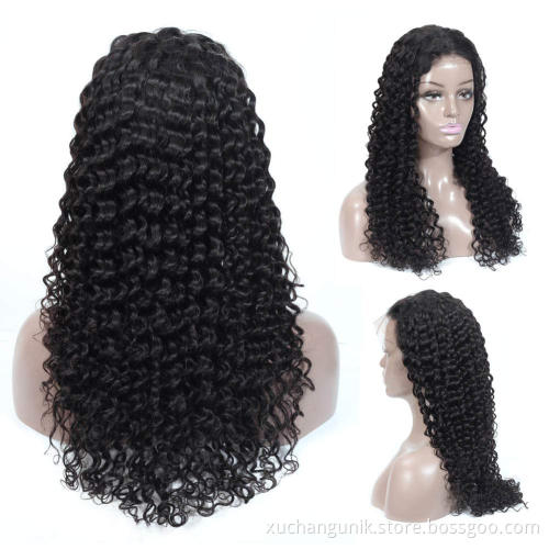 Wholesale Mink Brazilian Human Hair Lace Wig Vendor Deep Curly Wave Full Lace Front Wigs Human Hair Mink Brazilian Hair Wig